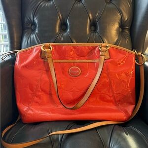 Coach Peyton Embossed Patent Leather Tote Bag